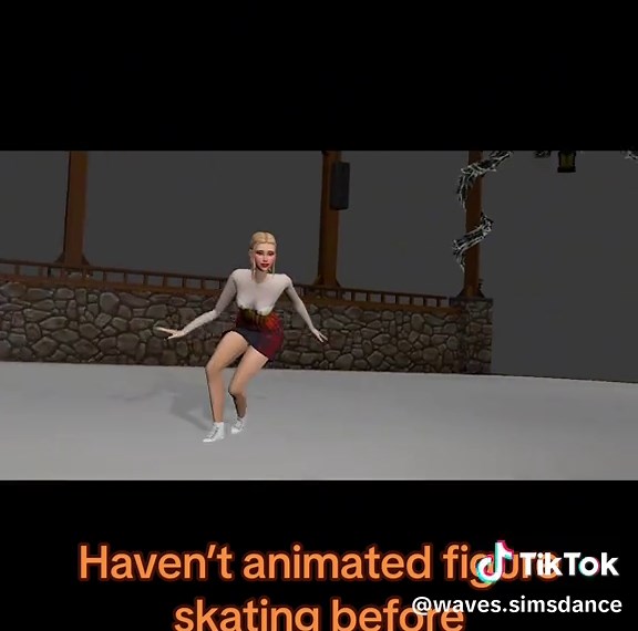 Figure Skating Animation Test in The Sims 4