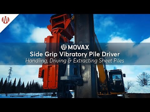MOVAX Side Grip Vibratory Pile Driver - Driving & Extracting Sheet Piles