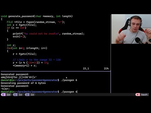 Coding a Password Generator in C