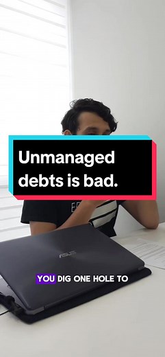 How many holes need to be dug for you to realise, it's all unmanaged properly? Talk to someone today. #debtcycle #howthingswork #debtsg #debtfree