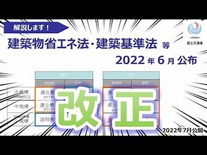 改正建築物省エネ法及び改正建築基準法等に関する説明動画（第１弾）