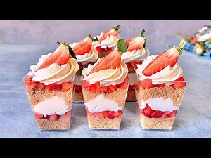 Super simple and delicious last minute dessert idea without baking! Strawberry dessert.