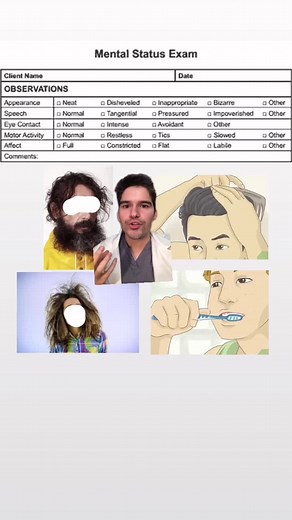 Introduction to the mental status exam • Aspects Psychiatrists take note of #medstudent #psych #psychiatry #therapist #psychologist