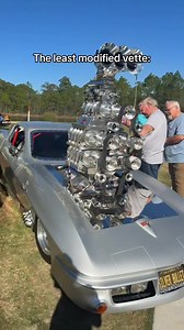Jokes aside, this thing makes 1500hp crank and all 5 blowers are functional. It’s also an authentic 63’ split. He drives this thing on the road… #dragcar #tx2k #corvette #car