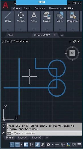 Perintah TRIM | AutoCAD Basic