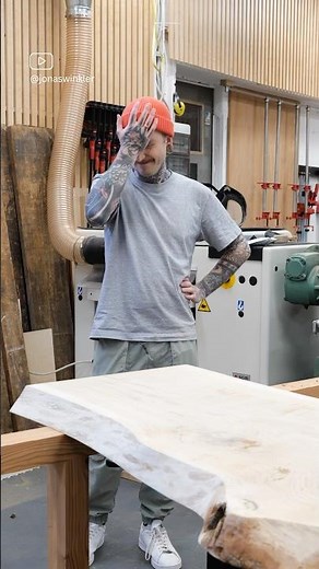 Shortly before the end THIS happens! #fail 😮‍💨🫣 | Jonas Winkler #shorts #wood #workshop #tips