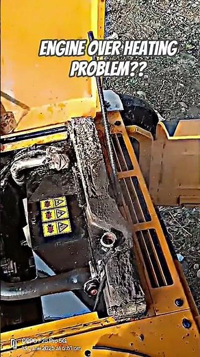Excavator Engine over heating problem?? coolant water very hot within10sec #adiaava #jcb #viral#boom