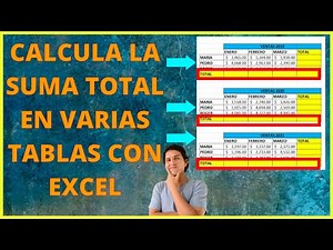 ✅Calcula la SUMA TOTAL en varias tablas en Excel 🙂😲⌨️
