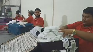 9.8K views · 112 reactions | HAJION KA BAGGAGE : PACK HONE KE BAAD AISE CHECK KIA JATA HAI.. KIA YEH SOURCE LOCATIONS PER PEHLE aur Hajion ke saamne , check nahin kia ja sakta tha ? Kia yeh procedural fault nahin hai ? Indian Haji bhi air passengers hai aur usko bhi IATA norms ki facility milni chahiye .. Kia aisa ho reha hai..? Indian Hajis ke sath Airlines passengers nahin..balkeh Railways ke 3rd class ticket wale passengers jaisa treatment hota hai.. Aisa kion ?? | Bhindi Bazaar | Facebook