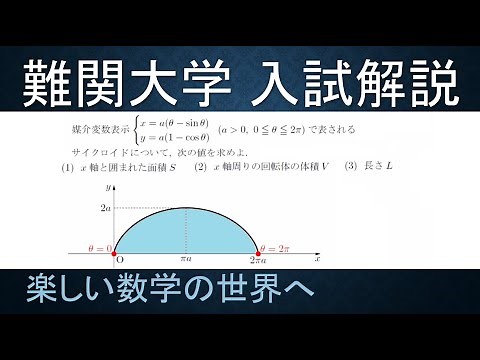#52 Difficult University Entrance Exam Problems: Math III Integration: Area, Volume, and Length o...