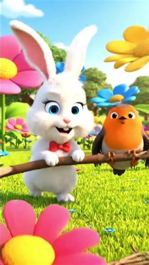 “The Smart Rabbit & The Little Bird 🐰🐦 | Cute Cartoon Story | Kids Shorts”