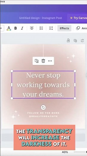 How to create a SHADOW EFFECT in CANVA!