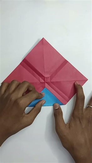 making an origami rose bud🌹#origami #origamirose #papercraft