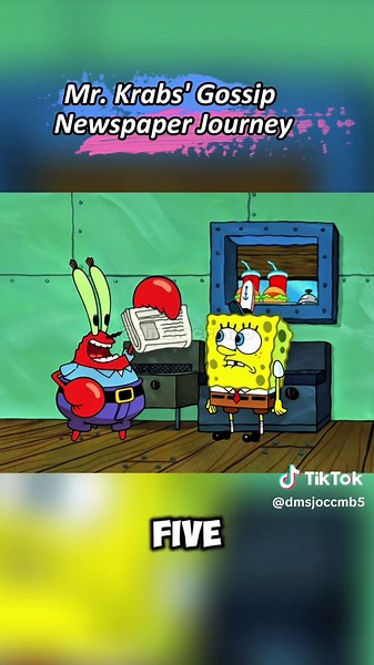 Mr. Krabs' Journey in the Gossip Newspaper