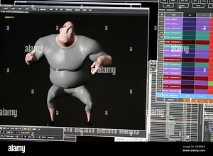 NO FILM, NO VIDEO, NO TV, NO DOCUMENTARY - Pixar employee William Sheffler's computer screen shows some of the technology behind Pixar's new animated film, 'The Incredibles'. Photo by Richard Koci Hernandez/San Jose Mercury News/KRT/ABACA Stock Photo - Alamy