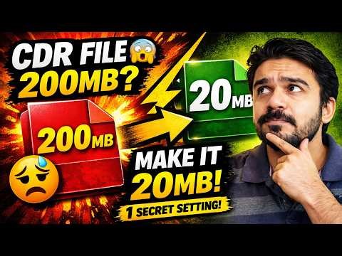 CDR File 200MB Se 20MB Kaise Kare? | Secret Settings Revealed