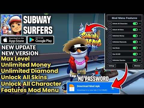 NEW UPDATE‼️ SUBWAY SURFERS MOD APK V3.56.1 | MOD MENU MEGA AND UNLOCK ALL |