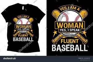 Yes Woman Yes Speak Fluent Baseball Stock Vector (Royalty Free) 2395069239 | Shutterstock
