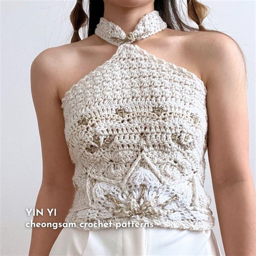 YIN YI (triangle Halter) Cheongsam Crochet Pattern: Made-to-measure (PDF Pattern) - Etsy