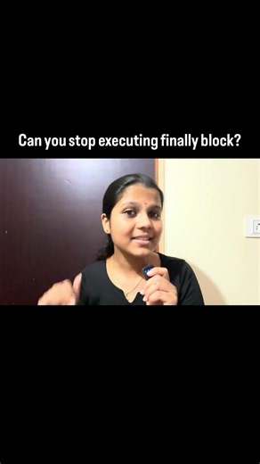 Can you stop executing finally block? #java #coding #programming #freshers #javaprogramming