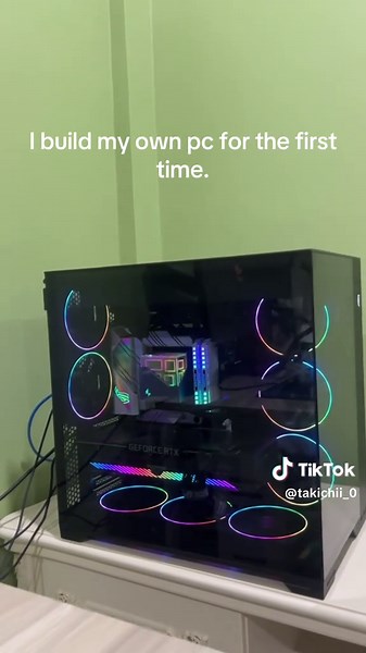 I build my own pc for the first time #pcbuild #techtok #setup #gaming #lianlio11visioncompact