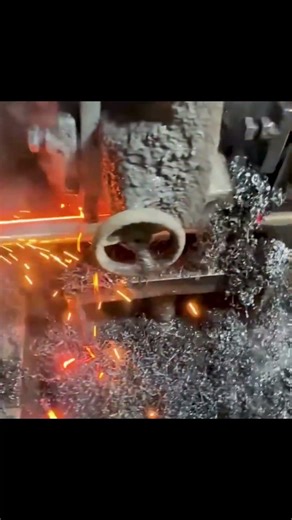 Steel Rod Rolling And Cutting Process.