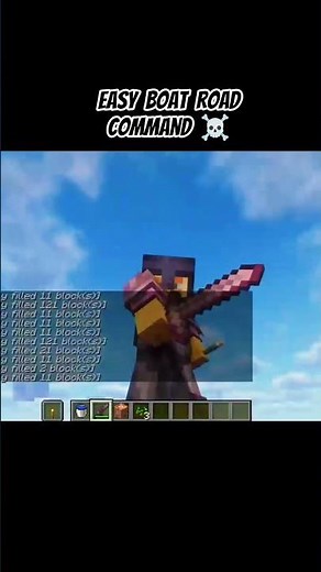 🚤 Easy Boat Command on Ice Block! ❄️ | Minecraft #minecraft