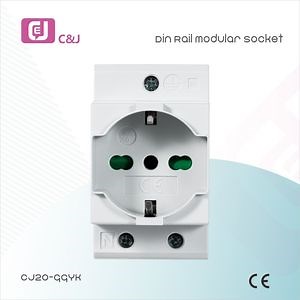 [Hot Item] Modular EU Sockets Outlet with Kids Protection DIN Rail Modular Socket