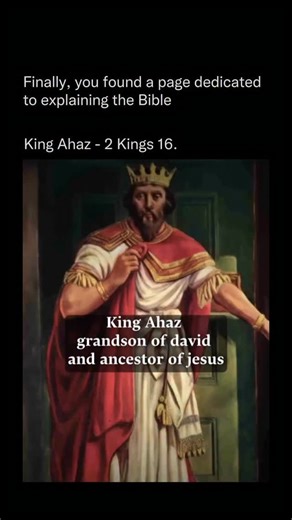 Explaining The Bible | King Ahaz of Judah, who began his reign at age twenty and ruled for sixteen years in Jerusalem, stands out as profoundly wicked in 2 Kings... | Instagram