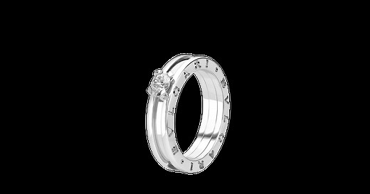 White gold B.zero1 Ring with 0.3 ct Diamonds | Bulgari Official Store