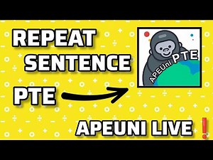 🗣️✅Repeat Sentence - PTE Academic ~ 2025 Live Practice + Tips & Tricks Apeuni