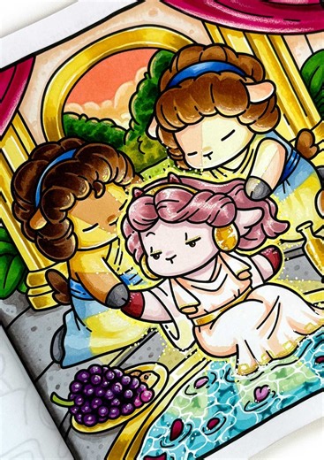 🛀 Greek Bath House Look Around | Cozy Eras 2 Coloring Book by Jade Summer #coloring #coloringbook #coloringpages #colorwithme #relaxingcoloring #satisfyingcoloring #jadesummer #jadesummercoloringbook | Jade Summer Coloring Books