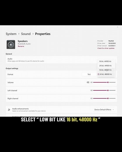 Windows 11 Static/White Noise fix #shorts #noise #windows11 #tutorial #noisysounds