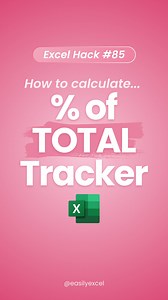 11K views · 3.9K reactions | Have you already tried this Excel tool?  Learn how to calculate the % of a total in Excel using shortcuts! ✨ #excel #spreadsheets #accounting #exceltips #finance #corporate #exceltricks #workhacks #tutorial | Easilyexcel | Facebook