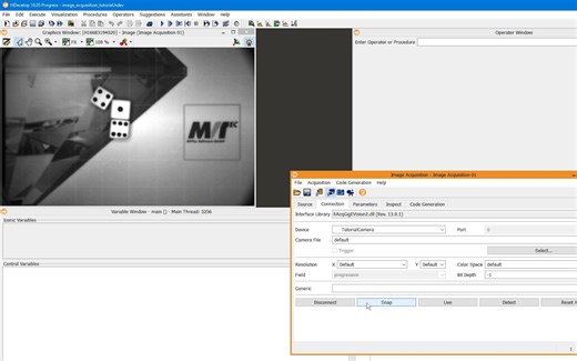 使用 MVTEC HALCON 和 HDEVELOP 进行图像采集