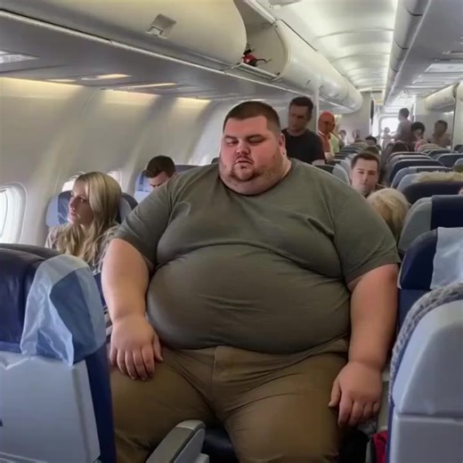 A flight attendant tried to make a man leave the plane because of his weight… and here’s what happened The plane was nearly full. On board, passengers were busy: some were placing their luggage in the cabin, others were looking for their seats. A man wearing a grey T-shirt stood by the aisle. He quickly realized he didn’t have enough space. His size spilled over the middle seat and slightly blocked the passage. Some people started casting insistent glances and whispering unpleasant comments. Aft