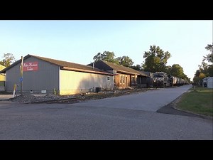 NS 54K with NS 4422 Passing the Former CA&S Depot in Attica, Indiana