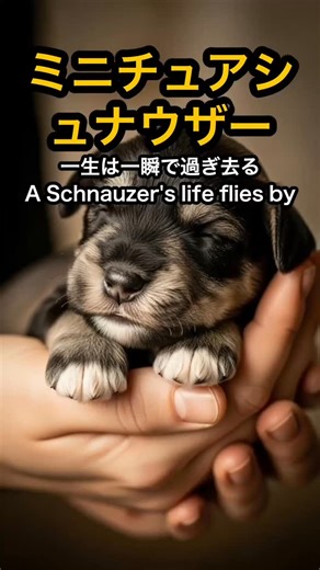 犬物語/Dog's Life Story on Instagram: "50秒で見るミニチュアシュナイザーの一生#犬 #ミニチュアシュナイザー"