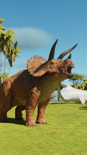 JWE3 Triceratops Roar & Megalodon Hunting #shorts #dinosaur #jurassicworld