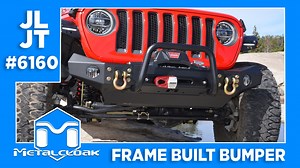 Looking to upgrade your bumper on your JL Wrangler or JT Gladiator? The MetalCloak Combo Bumper Base for the Jeep JL Wrangler & JT Gladiator is a Frame-Built Bumper and Winch Plate combination that replaces the weak factory plastic or thin steel bumper with a 3/16" thick steel base. The Frame-Built Combo Bumper Base's 3/16" steel plate is a sturdy platform for mounting a winch. The modular design allows you to choose your end caps, winch guards, stingers, or light bar attachments for a fully cus