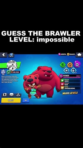 GUESS THE BRAWLER LEVEL impossible #brawlstarscommunity #brawlstarschaos #brawlstars