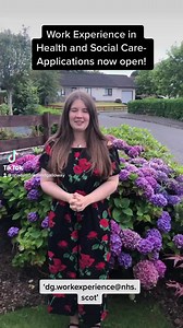 9.6K views · 27 shares | Work Experience in Health and Social Care- Applications are now open! dg.workexperience@nhs.scot #HealthandCareWeek #healthandsocialcare #NHS #dumfriesandgalloway #workexperience | NHS Dumfries & Galloway | Facebook