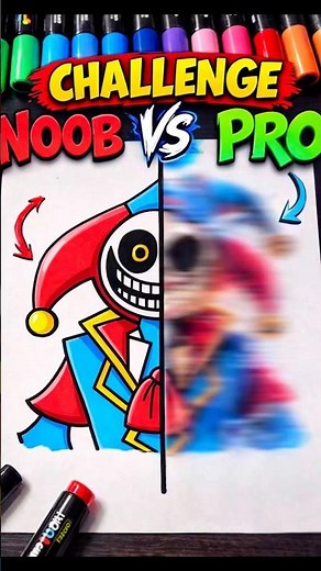 NOOB vs PRO⚡️Draw PROTOTYPE🎨#drawing #art #prototype #poppyplaytime