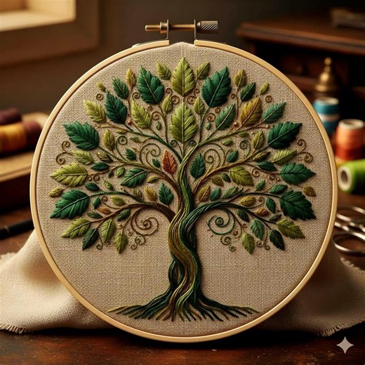 Tree of Life Hand Embroidery Pattern, Nature Hoop Art Design, Modern Botanical PDF Pattern - Etsy