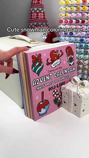 Wishing for snow ❄️ to build a real snowman ☃️ but meanwhile color with me this cute little snowman coloring page from my 50 pages Cozy Xma 179 | Colorwithrosey