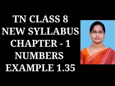8th Maths Ch-1 Numbers | Example 1.35 | Samacheer One plus One channel