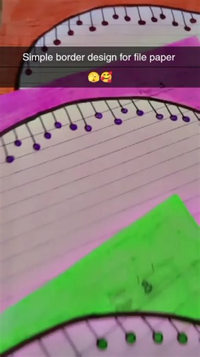 very simple and easy border design for file paper and chart.🥰🥰