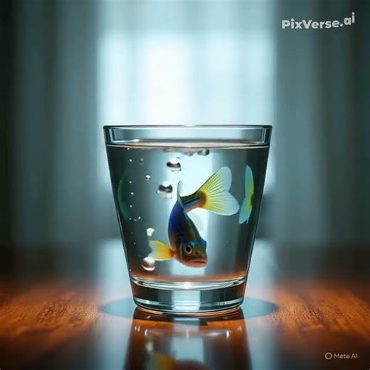 Beautiful Fish in a Glass 🐠 | Relaxing Aquarium Scene in 4K | Peaceful Water Vibes 🌊