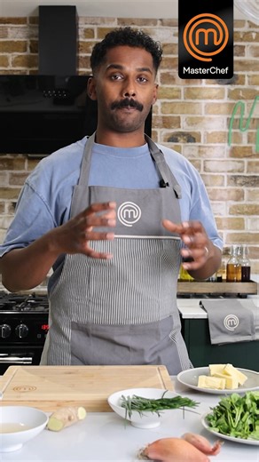 This is the ultimate 'impress your guests' starter. Tag the person you’d want to cook this for! 🥂 Master the art of French cooking with MasterChef 2024 winner Brin Pirathapan. In this tutorial, learn how to professionally prep scallops and create a rich, homemade compound herb butter from scratch. We’ll finish the dish with a velvety, chive-infused beurre blanc for a restaurant-quality result. Elevate your seafood game with these elite techniques and bold, classic flavours! Full details at: htt