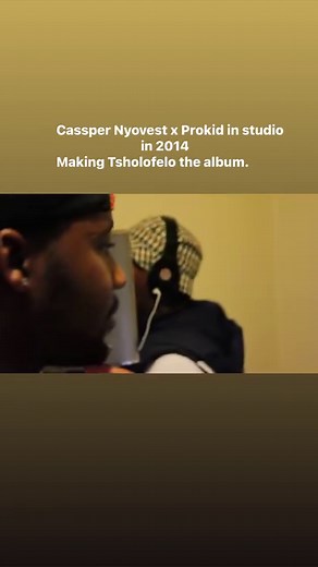 My first studio album Tsholofelo dropped today 9 years ago. Here’s a clip of the Legendary Prokid and I in studio with Ganja beats making one of the songs on the best selling South African Hip Hop album of all time. #TsholofeloTurns9 #freetsholofelo31stjuly classic. | Cassper Nyovest